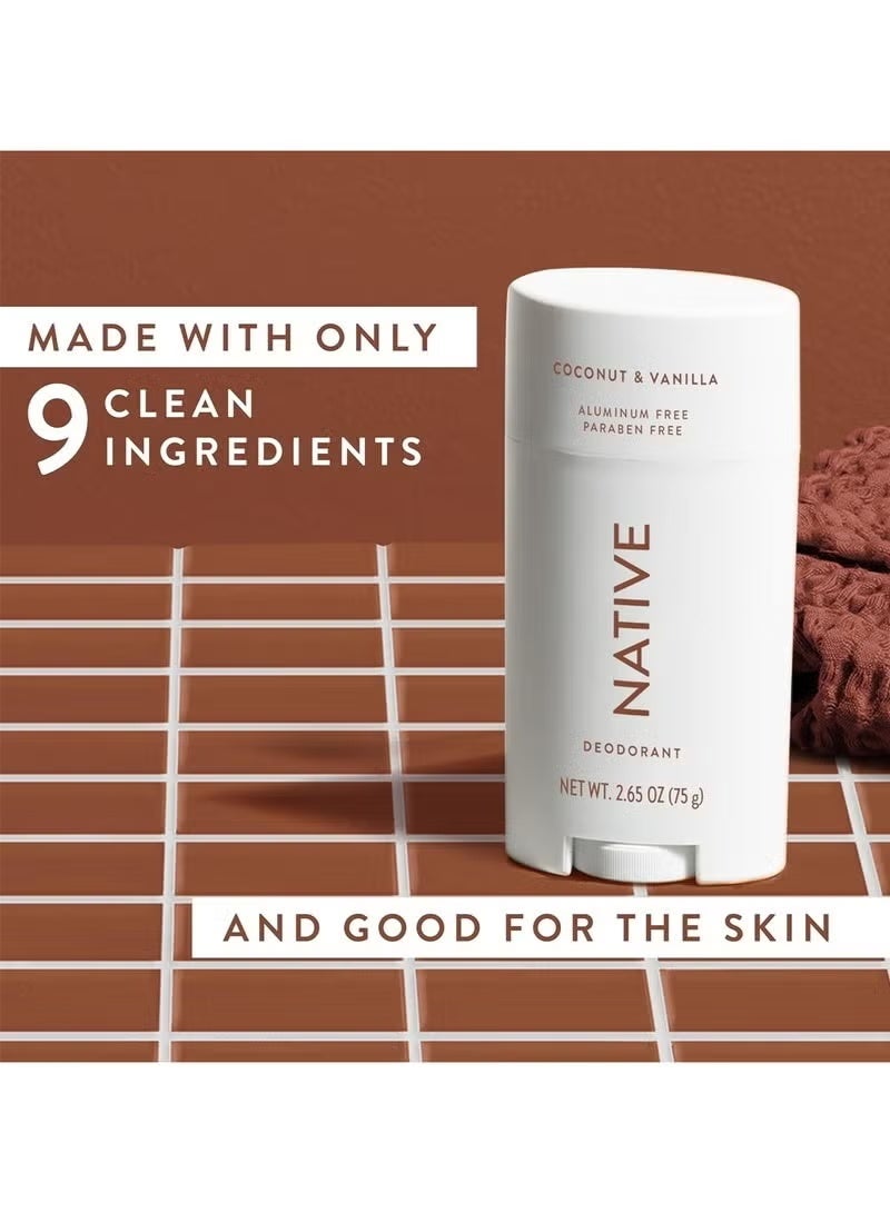 نيتيف مزيل عرق - مزيل عرق طبيعي للنساء والرجال - نباتي، خالٍ من الغلوتين، لم يُختبر على الحيوانات - خالٍ من الألومنيوم، خالٍ من البارابين والكبريتات - جوز الهند والفانيليا - Image 2